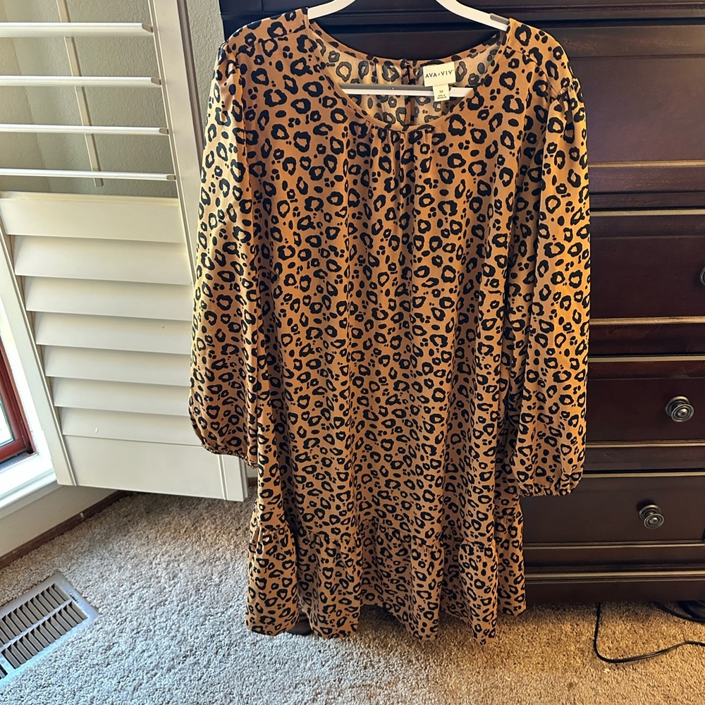 Cheetah Ava & Viv 3x Dress